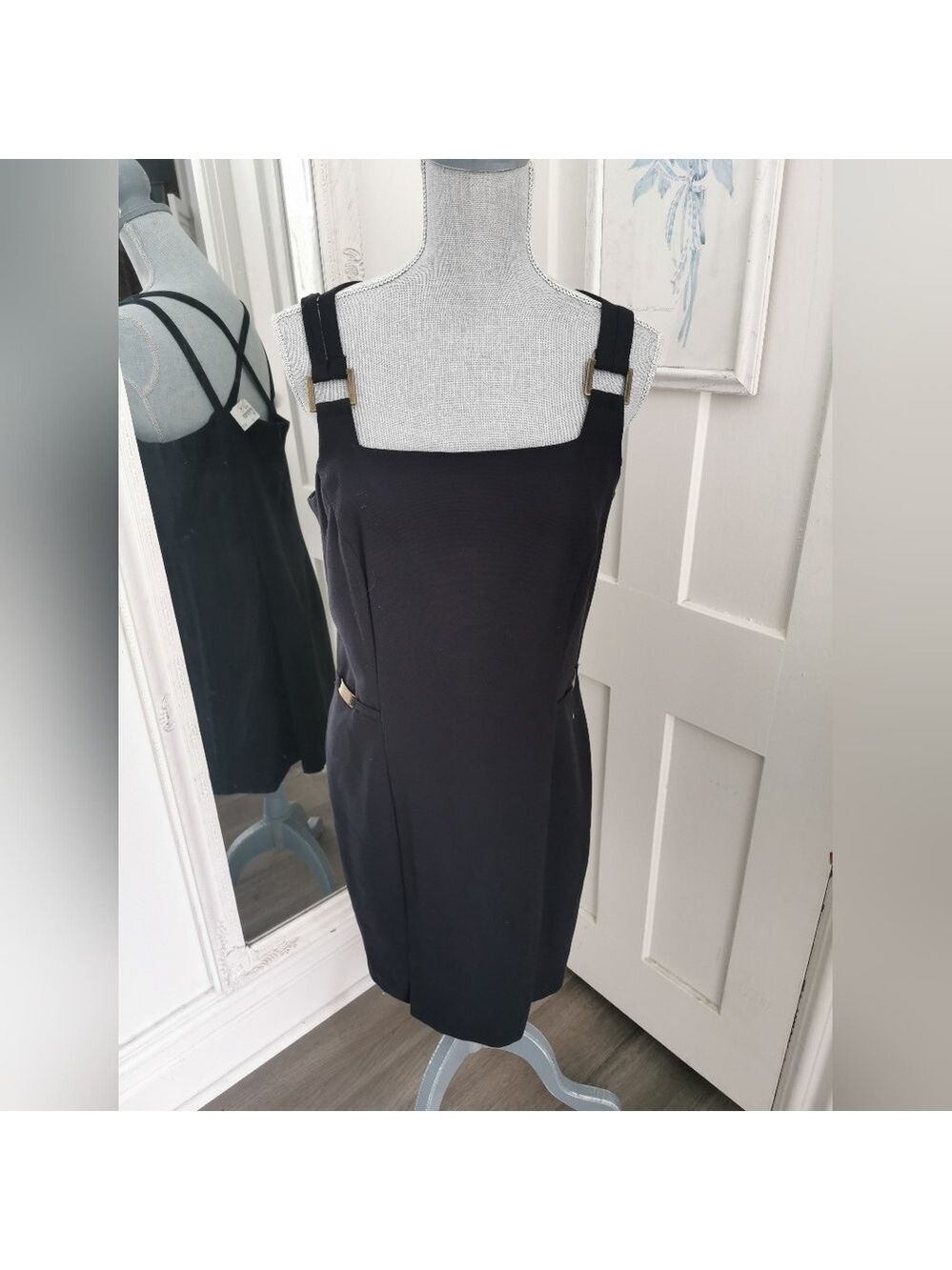NWT Vintage RECTO VERSO Authentique Black Jumper Dress . Size 13